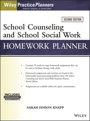 cover image of School Counseling and Social Work Homework Planner (W/ Download)